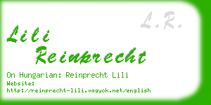 lili reinprecht business card